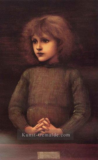 Porträt eines jungen Boy Präraffaeliten Sir Edward Burne Jones Ölgemälde